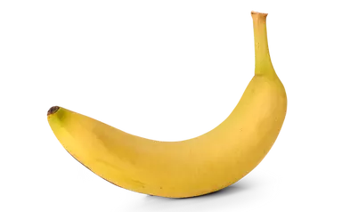 Single ripe yellow banana