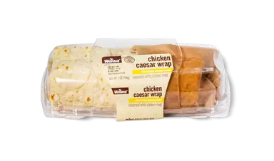 Chicken Caesar Wrap with grilled or roasted chicken, romaine lettuce, and Caesar dressing, 7.2 oz.